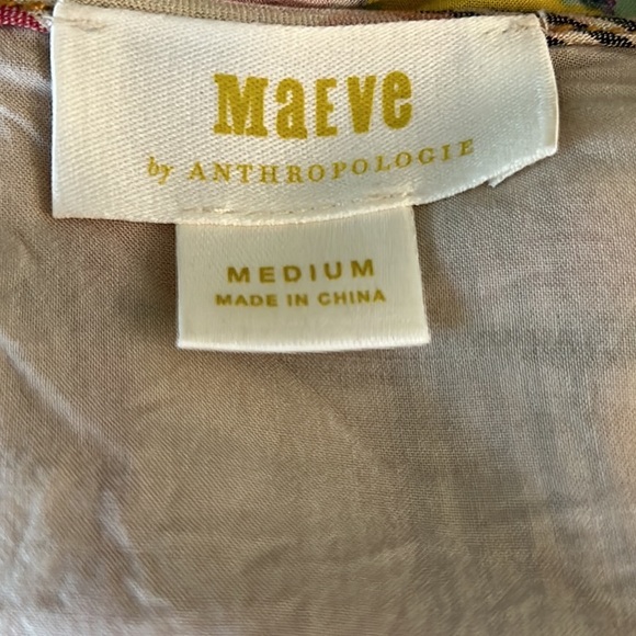 Anthropologie Maeve Priscilla Plaid Print Flutter Sleeve Blouse - M - Picture 11 of 15